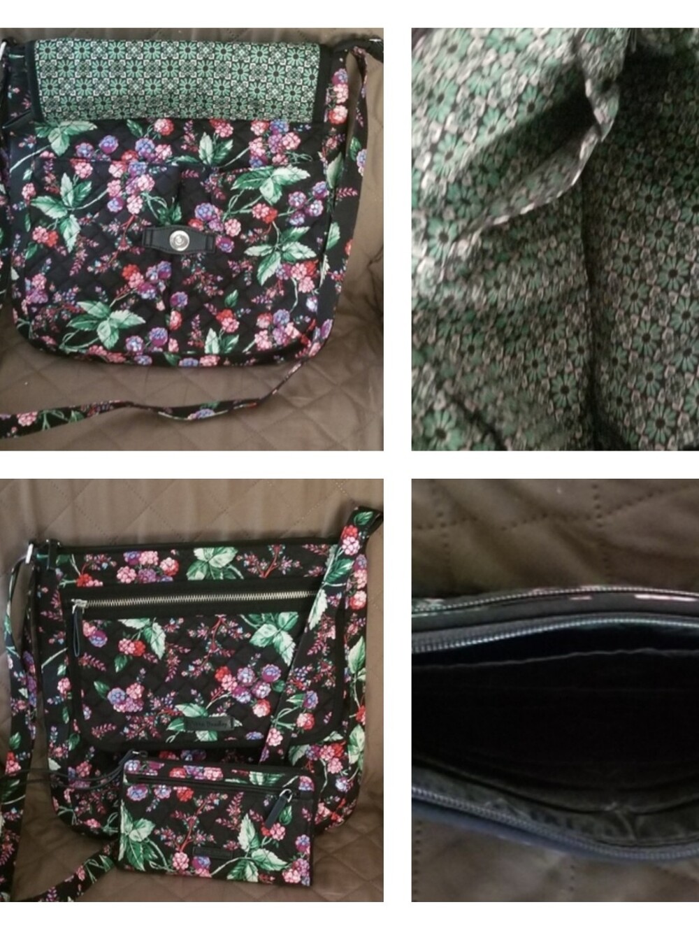 💗Vera Bradley large crossbody and matching wallet